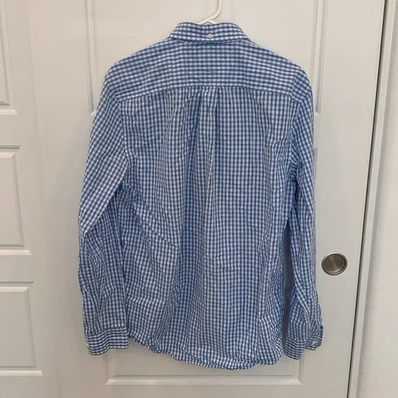 Tommy Hilfiger Men's Classic Fit  Blue Checkered Shirt - Picture 9 of 9